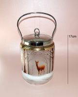 Antikes Guezli Glas / Bonboniere - Handbemalt