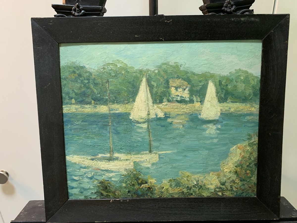 Dipinti: Nach Claude Monet Seine b. Argenteuil – Usato da Wolfhalden venduto da SecondAntique