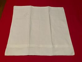 Federa in cotone bianco cifrata MS 61x64 cm
