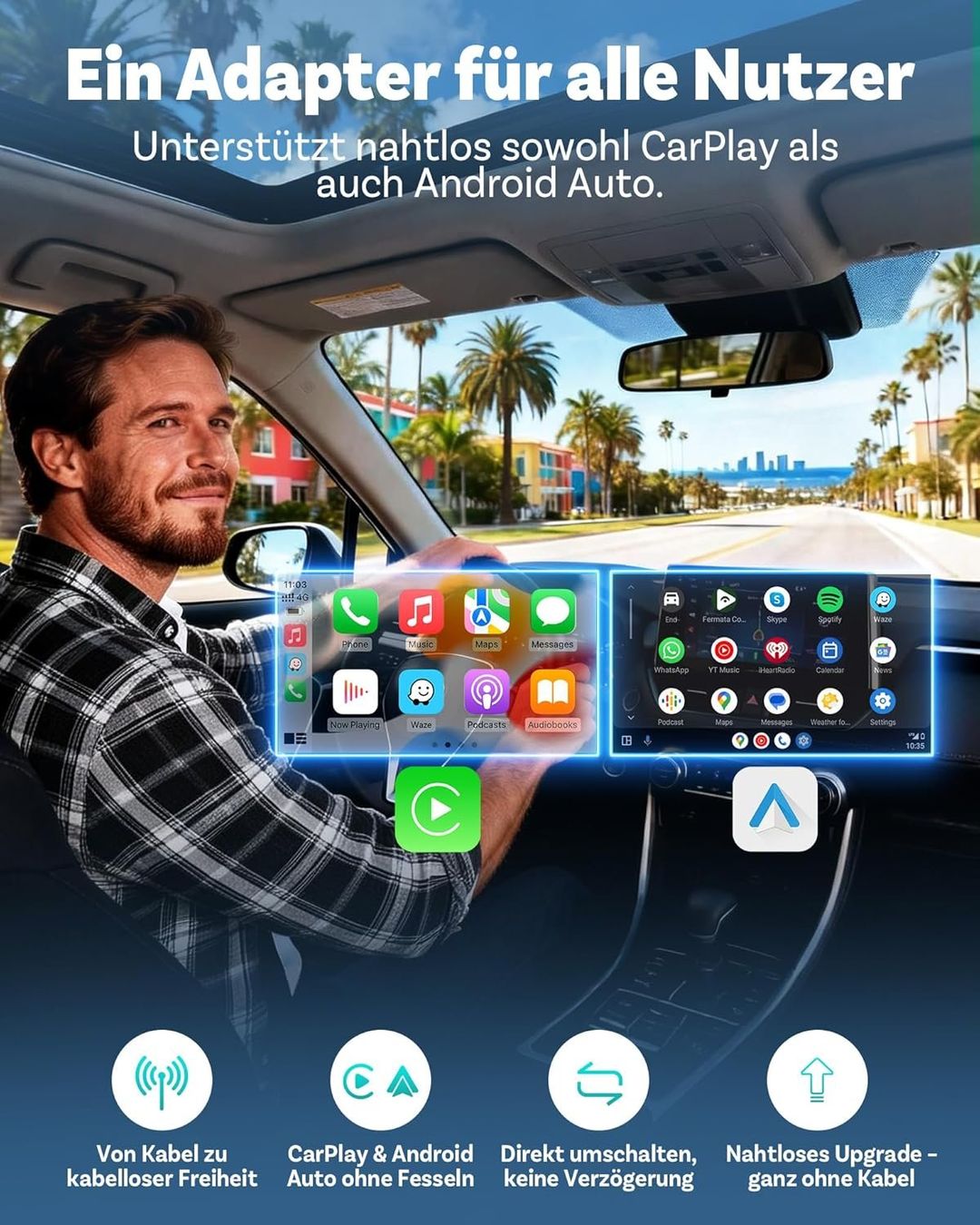Unità & Adattatore: Wireless CarPlay Android Auto Adapter – Nuovo e nell'imballaggio originale da Suhr venduto da SchnapperCH 1
