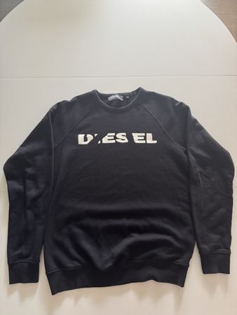 Sweat DIESEL noir logo blanc taille L