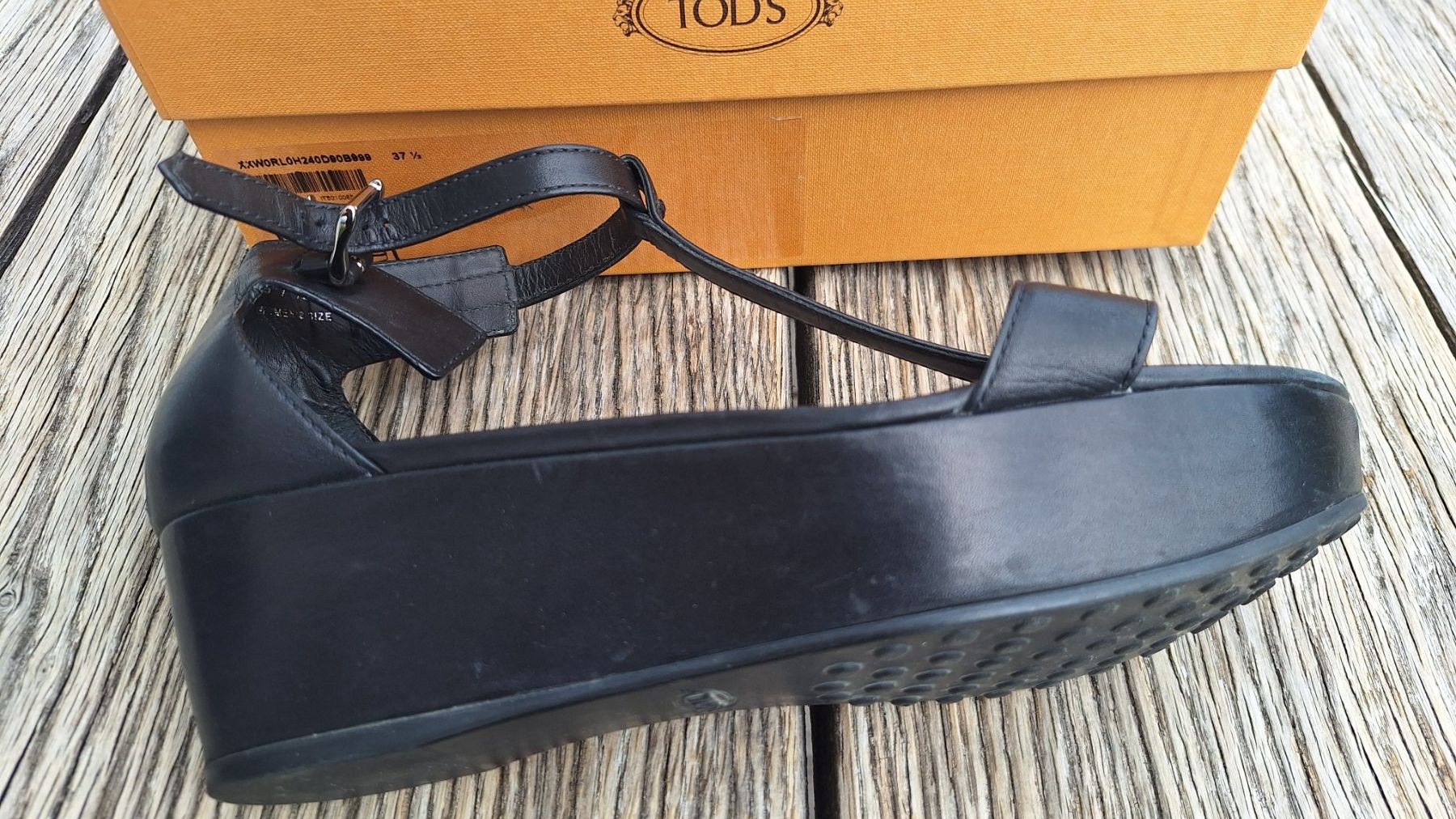 Tod'S Scarpe da donna: Schwarze TOD'S Keilabsatz Sandale – Usato da Widnau venduto da punto311 3