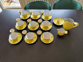 Rössler Frühstücks-/Kaffeeservice in zartem Gelb – 22-teilig