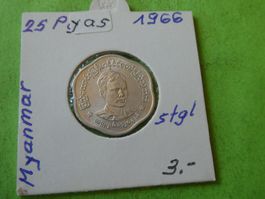 Myanmar 1966 25 Pyas    stgl