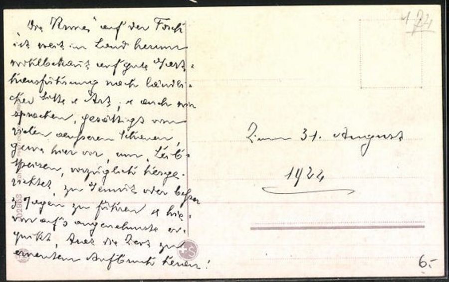 Cartoline postali: Forch, Gasthaus Krone, Bes. E. Strickler-Mathys datiert 1924 – Usato da Frauenfeld venduto da POML 1