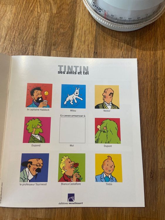 Tintin dans l'Espace, autocollants repositionnables neuf