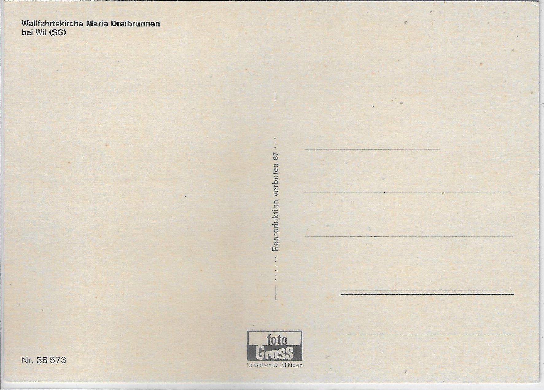 Cartoline postali: Wallfahrtskirche Maria Dreibrunnen - Wil SG – Usato da Ettingen venduto da Kartenplanet 1