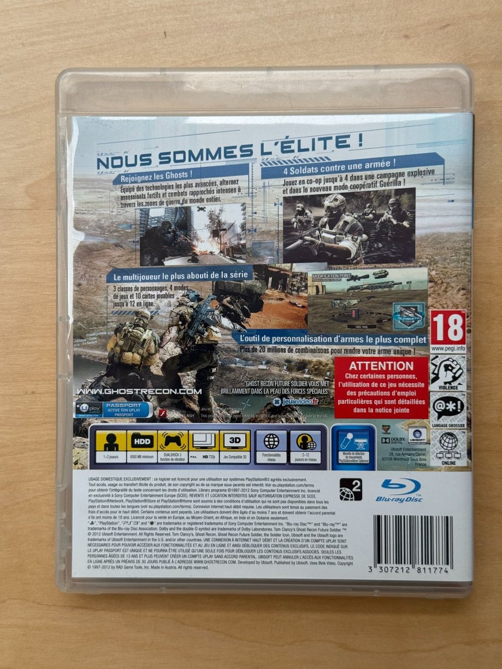 Giochi: Ghost Recon Future Soldier - PlayStation 3 - FR – Usato da Genève venduto da Jeux_Retro 1