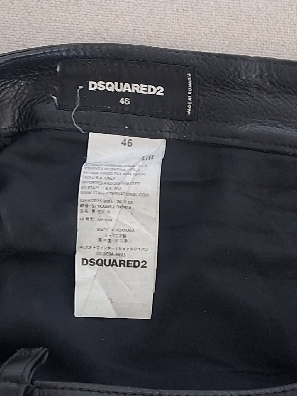 Dsquared2 Pantaloni: DSQUARED2  Lederhose schwarz   – Usato da Glattbrugg venduto da cub_w7l8 4
