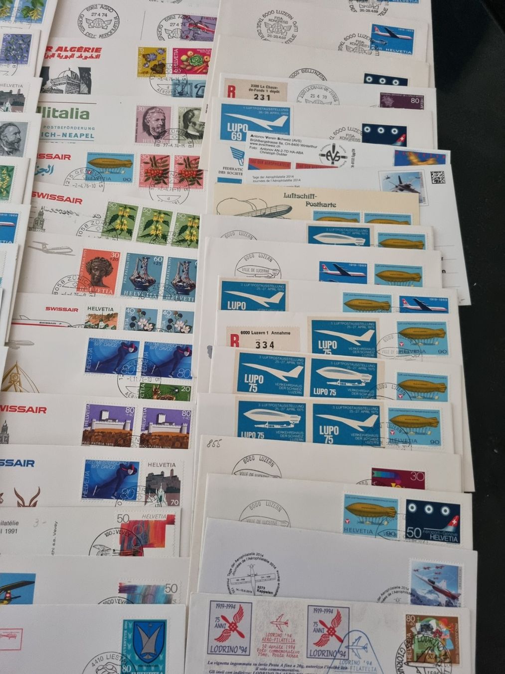 Tutti i francobolli: Sammlung mit 140 "neueren" CH Flugpost Briefe/Karten – Usato da Gümligen venduto da Geniusbuy 2