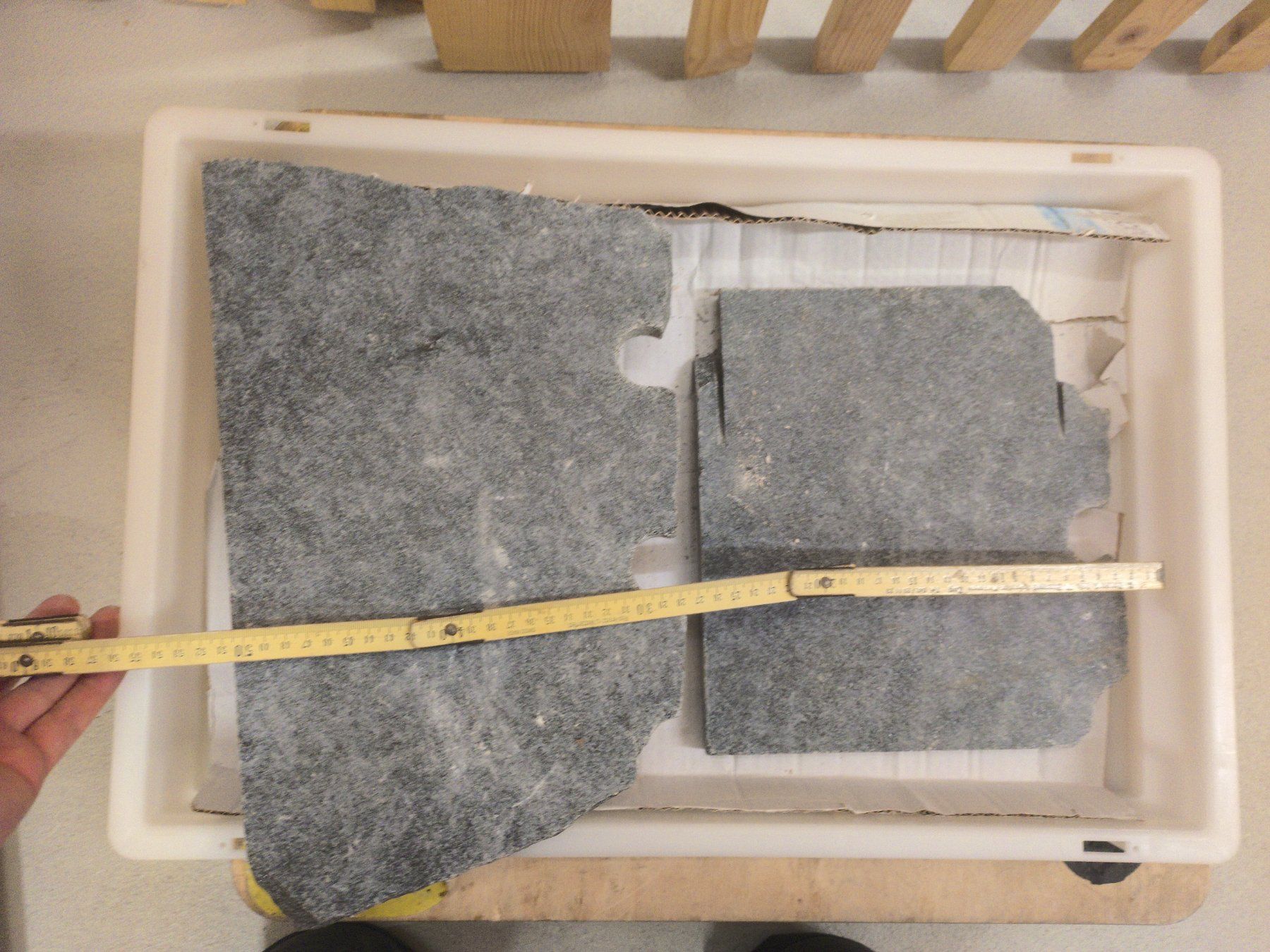 Piatti di portata: 4 Granitplatten, grau, 2-5.5 cm dick, – Usato da Zürich venduto da danihell 5