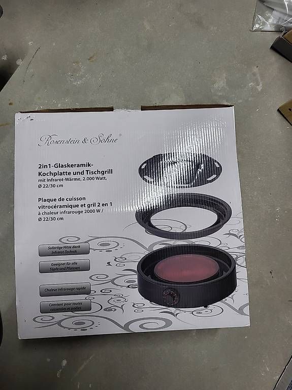 Grills: Glaskeramikkochplatte + Tischgrill – Gebraucht aus St. Antoni von Menzce