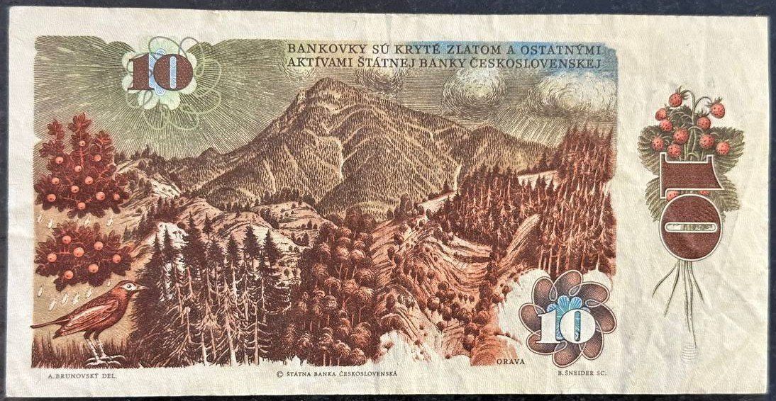 Banconote: 10 Tschechoslowakische Krone Banknote 1986 – Usato da Beringen venduto da Mantafisch1 1