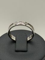 Bague en or blanc sertie de diamants – Taille 54