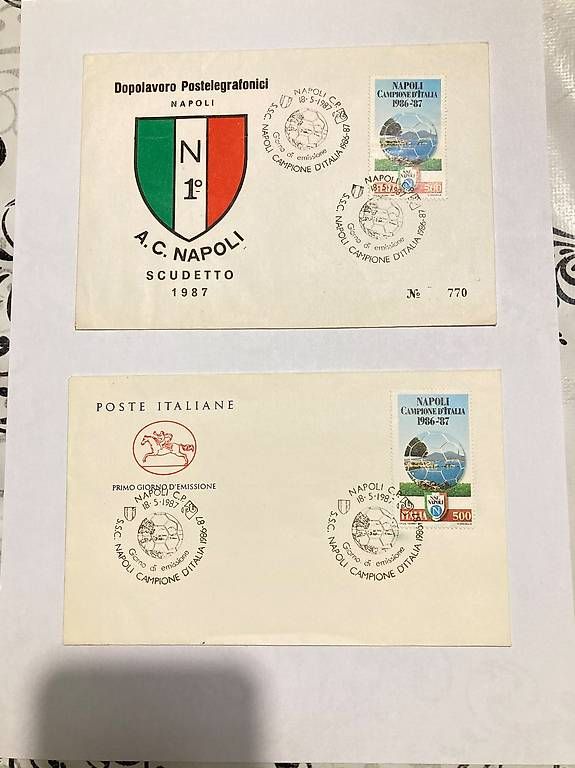 Alle Briefmarken: Timbre poste- Scudetto Napoli 1987 – Gebraucht aus Givrins von phi_kdn6