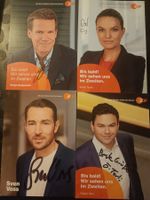 4 signierte ZDF Autogrammkarte - Set 2