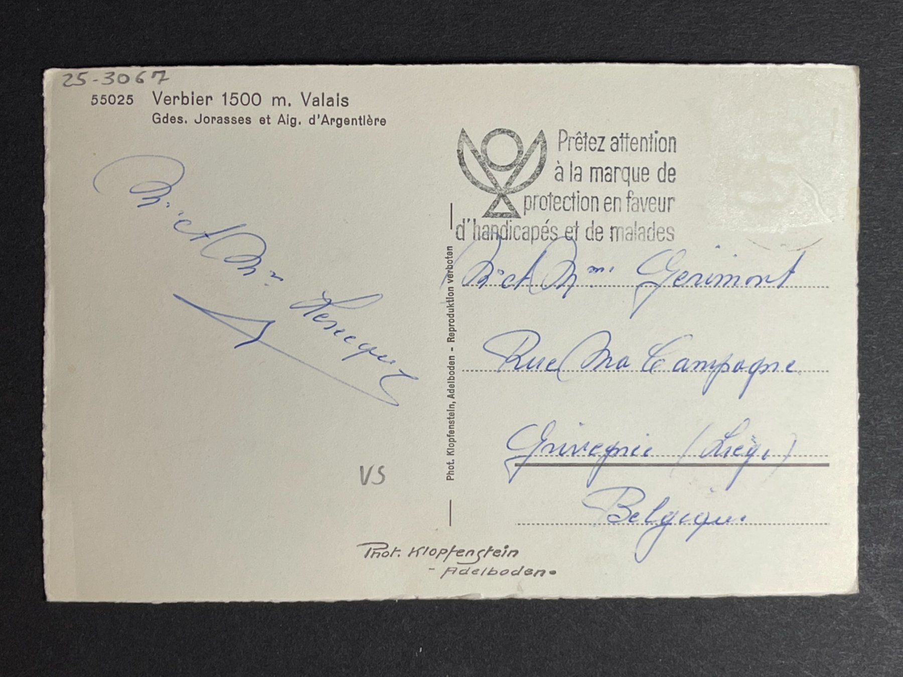 Ansichtskarten: Verbier, Valais – Gebraucht aus Steg VS von danwer74 1