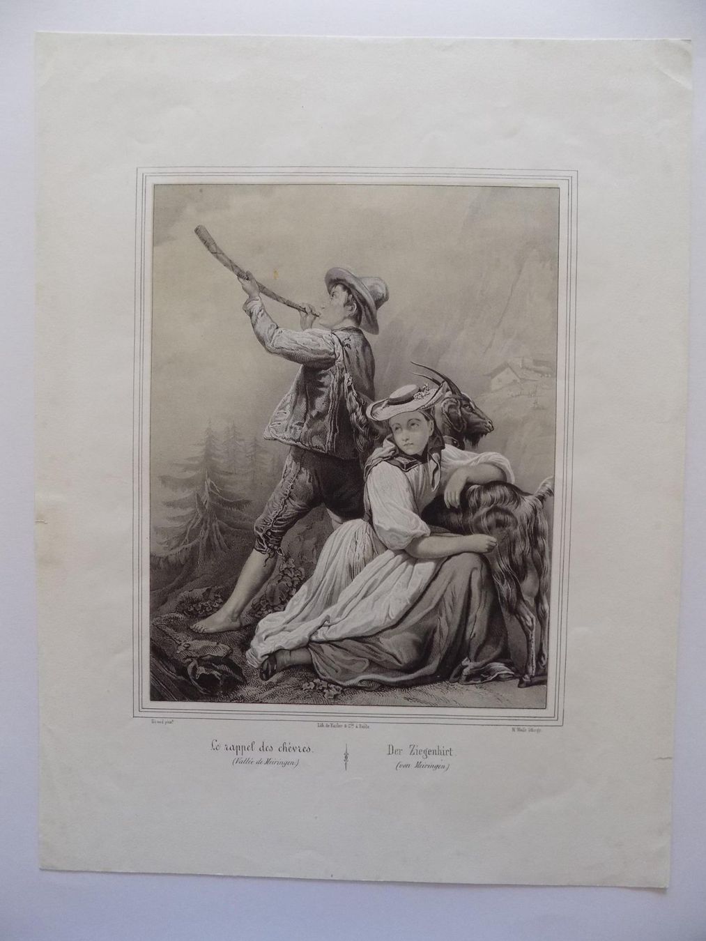 Gravures: Der Ziegenhirte Meiringen – D'occasion à Risch par Antikfee
