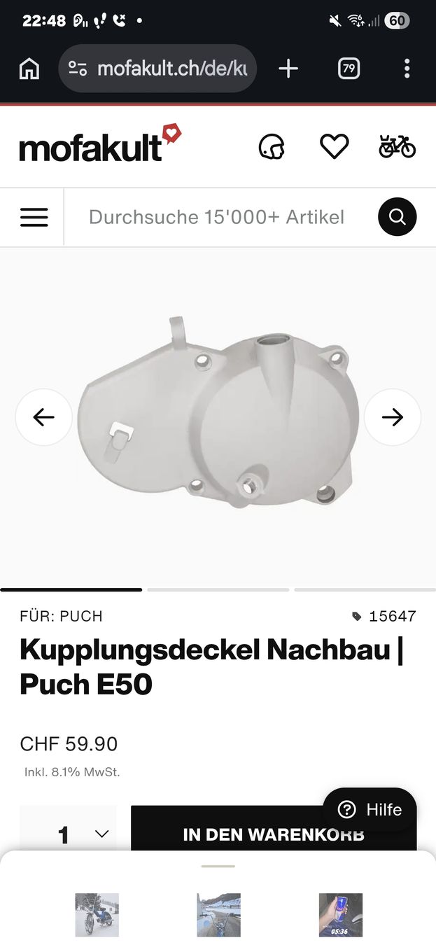 Puch Ciclomotori: Kupplungsdeckel puch e50 – Usato da Trachslau venduto da ek40 3