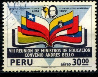 Tutti i francobolli: Timbre Pérou 1977 Education Lima Obl. – Usato da Blonay venduto da Leglaude_01