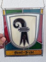 Wappenscheibe Basel-Stadt im Zinnrahmen 25x20,5 cm