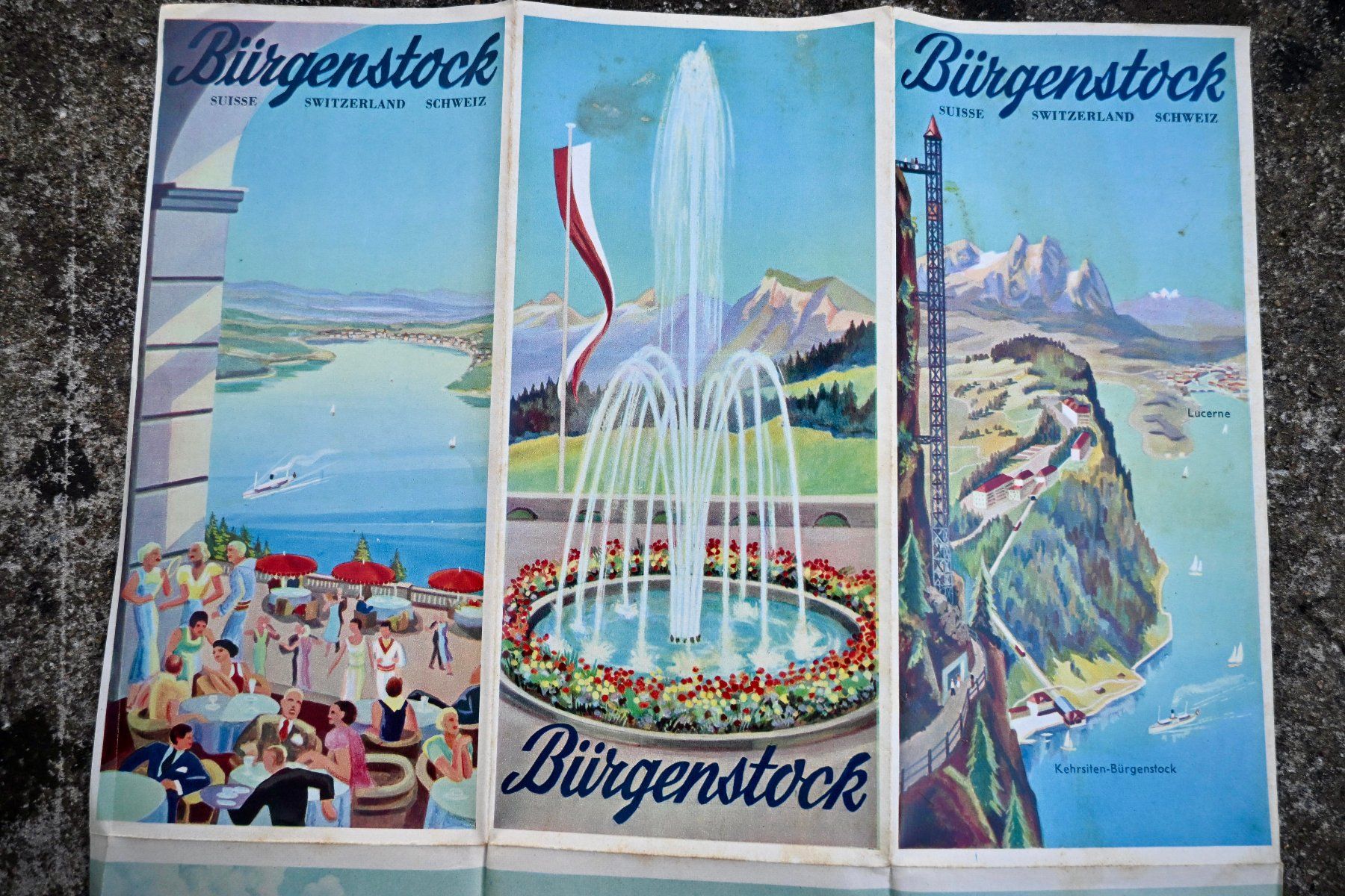 Documents: ca. 1950er Prospekt Bürgenstock  - Panorama – D'occasion à Pfaffhausen par mono_rec 8