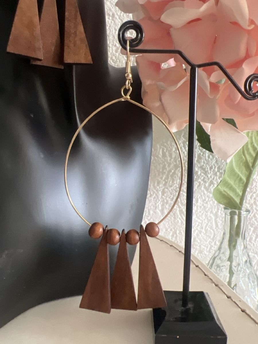 Ohrringe & -stecker: Trendige Ohrringe mit Holz-Akzenten – Gebraucht aus Seon von Sunny-Schmuck78 1