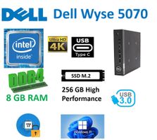 Dell Wyse ThinClient 5070  8GB 256 SSD M.2 Intel 4core Win11