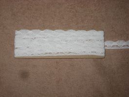 Häkelspitze Baumwollgemisch weiss 1cm breit Reststück!