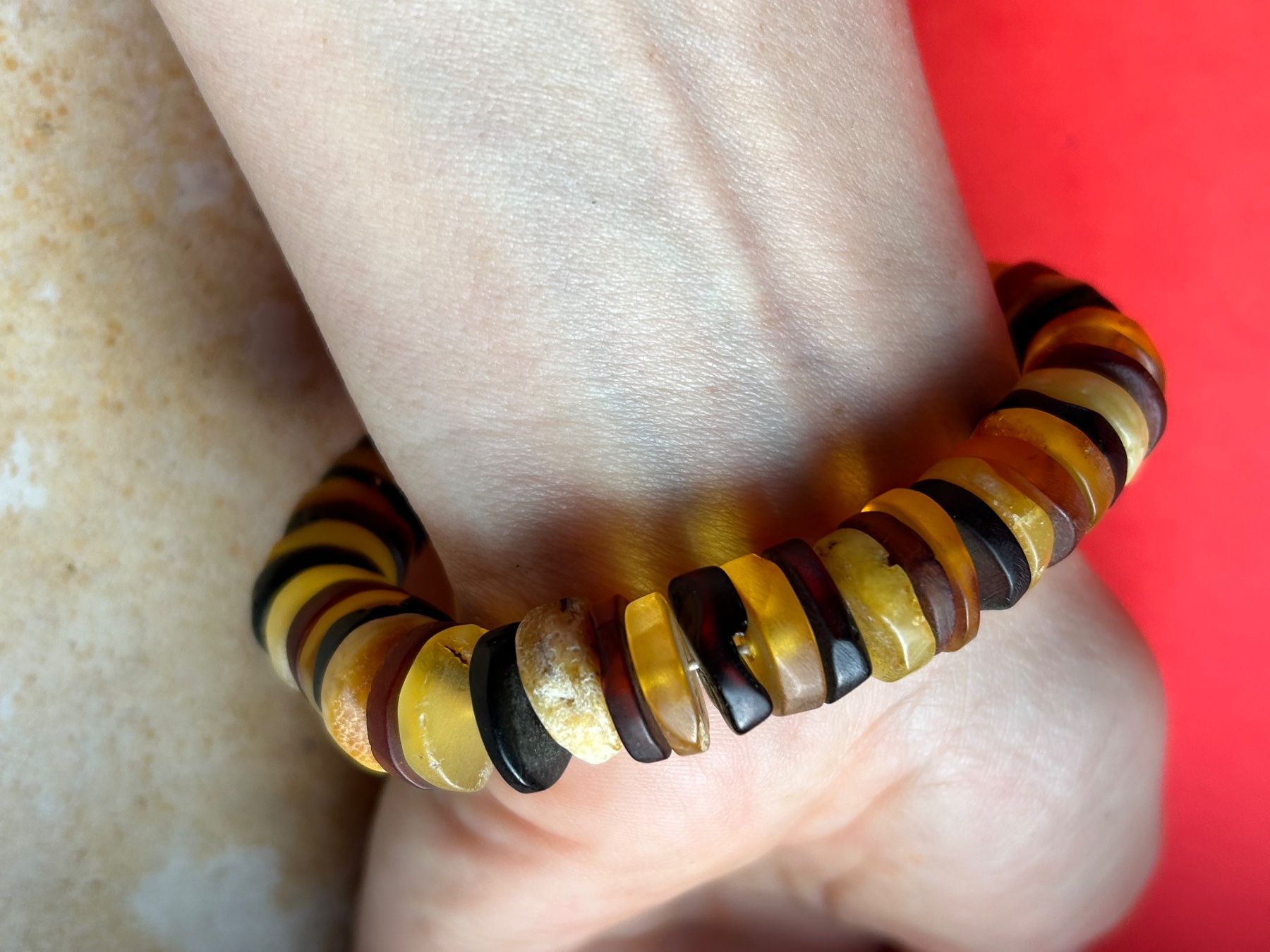 Bracciali & Braccialetti: Männerarmband Bernstein 4 Farbig massiv – Nuovo e nell'imballaggio originale da Dittingen venduto da Bijoubelle 6
