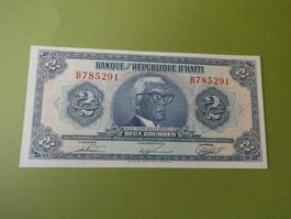 Haiti, 2 Gourdes - ungefaltet