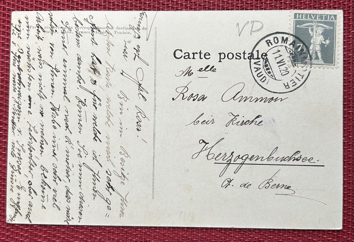 Cartoline postali: AK Romainmotier Belebt  – Usato da Horw venduto da Tellbub 1