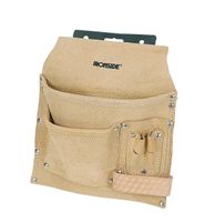 Nagel- und Werkzeugtasche, Spaltleder, 5 Fächer