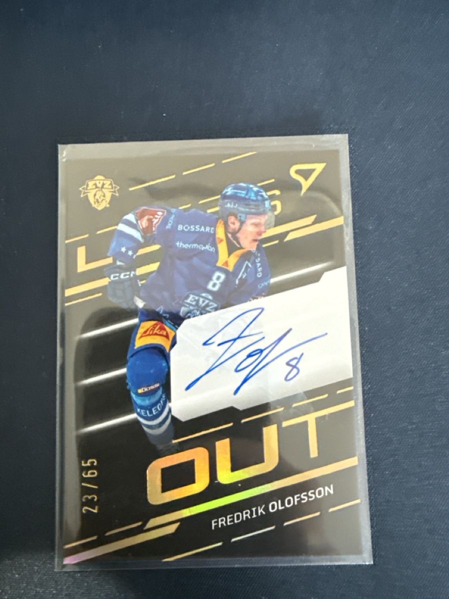 Sportzoo Carte collezionabili: Fredrik Olofsson EVZ LightsOut signiert – Nuovo (secondo la descrizione) da Courgevaux venduto da 87Shadow87