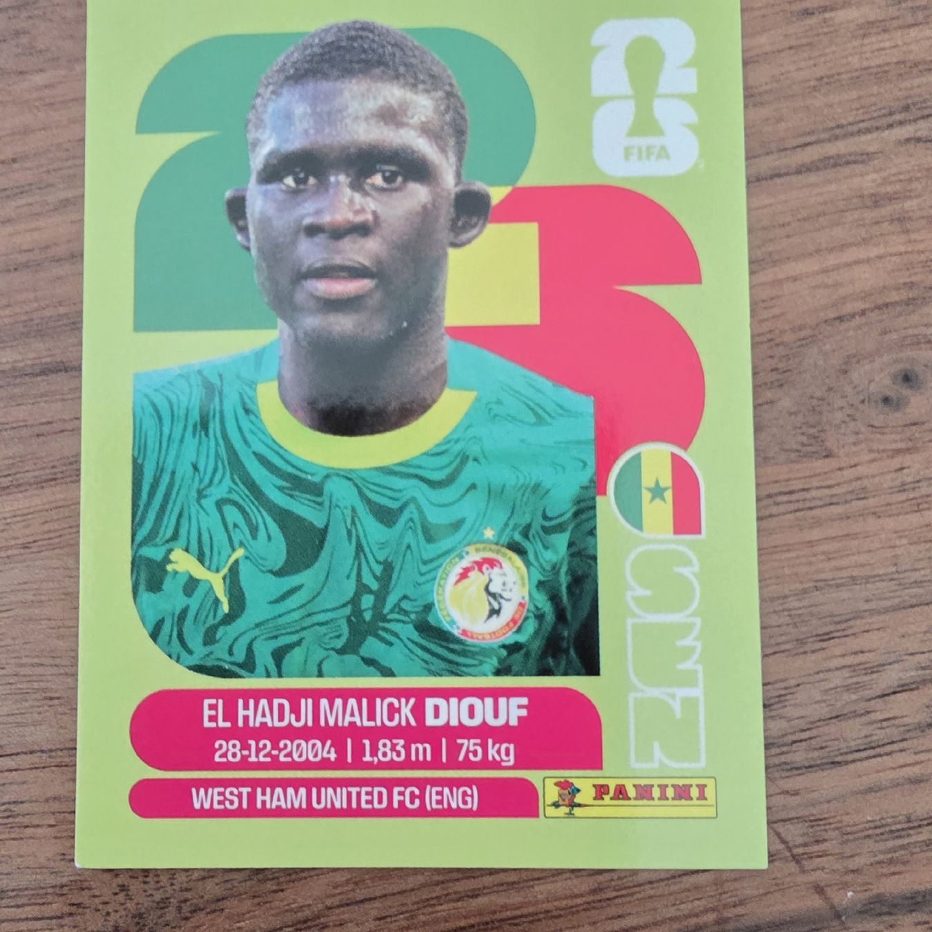Panini Sammelbilder & Trading cards: Panini SEN7  El Hadji Malick Diouf  – Neu und originalverpackt aus Buchs AG von LogoParts