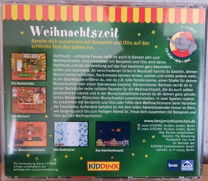 Giochi: Weihnachtszeit mit Benjamin Blümchen (5-9J.)  CD-Rom WIN/MAC – Usato da St.Gallen venduto da elk2023 1