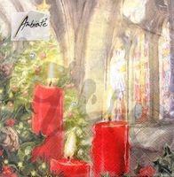 Serviette candles in church (1081) 2Stk.