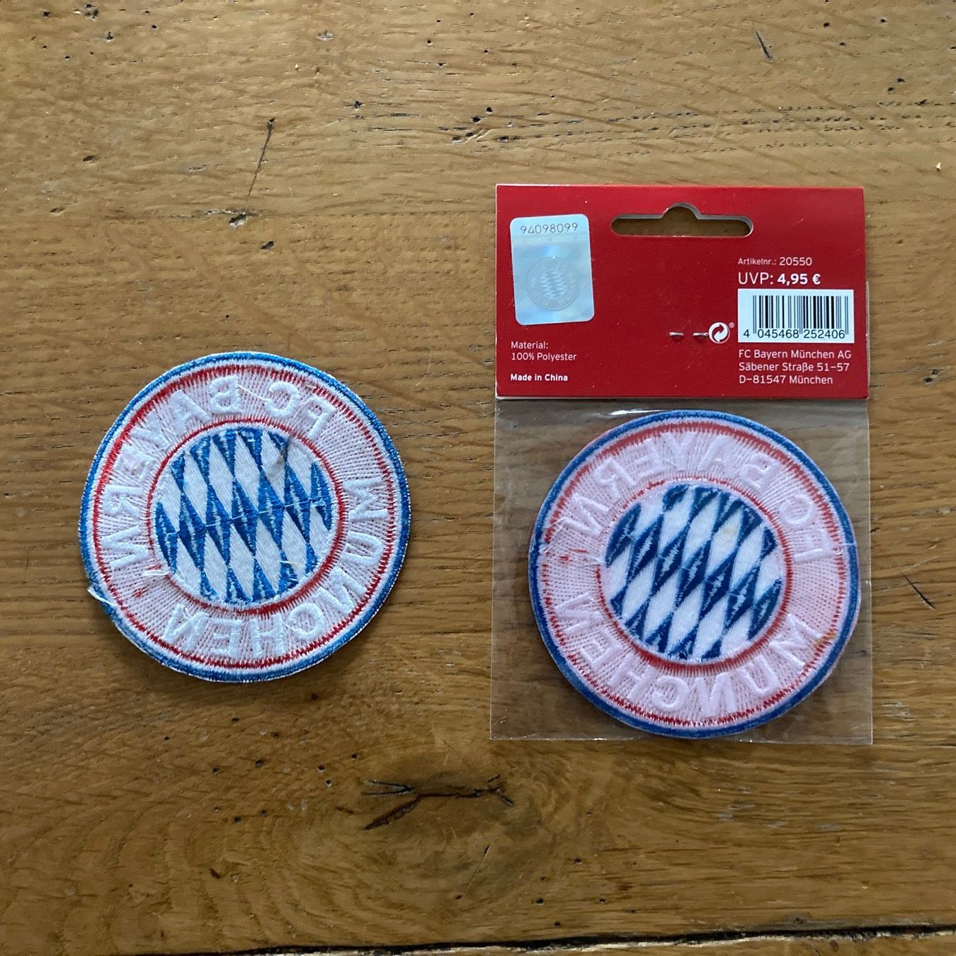 2 Aufnäher Patch Bayern München neu 1 noch originalverpackt (Neu ...