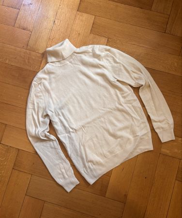 Rollkragenpullover von Braun 100% Kaschmir creme Grösse XXL