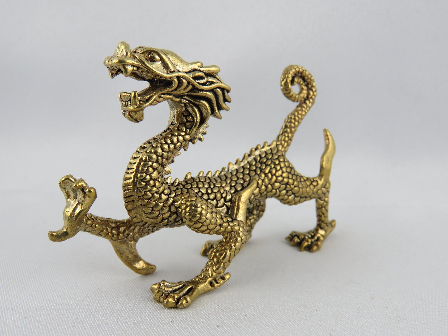 Statuette: DRACHE - Messing Figur - Dekoration - 7,5x5cm – Nuovo e nell'imballaggio originale da Grenchen venduto da Yamahwildstar16 2