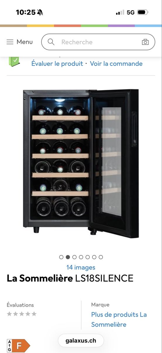 Frigoriferi: La Sommelière LS18SILENCE wine cellar / cave à vin – Usato da Monthey venduto da nic_xg2q 5