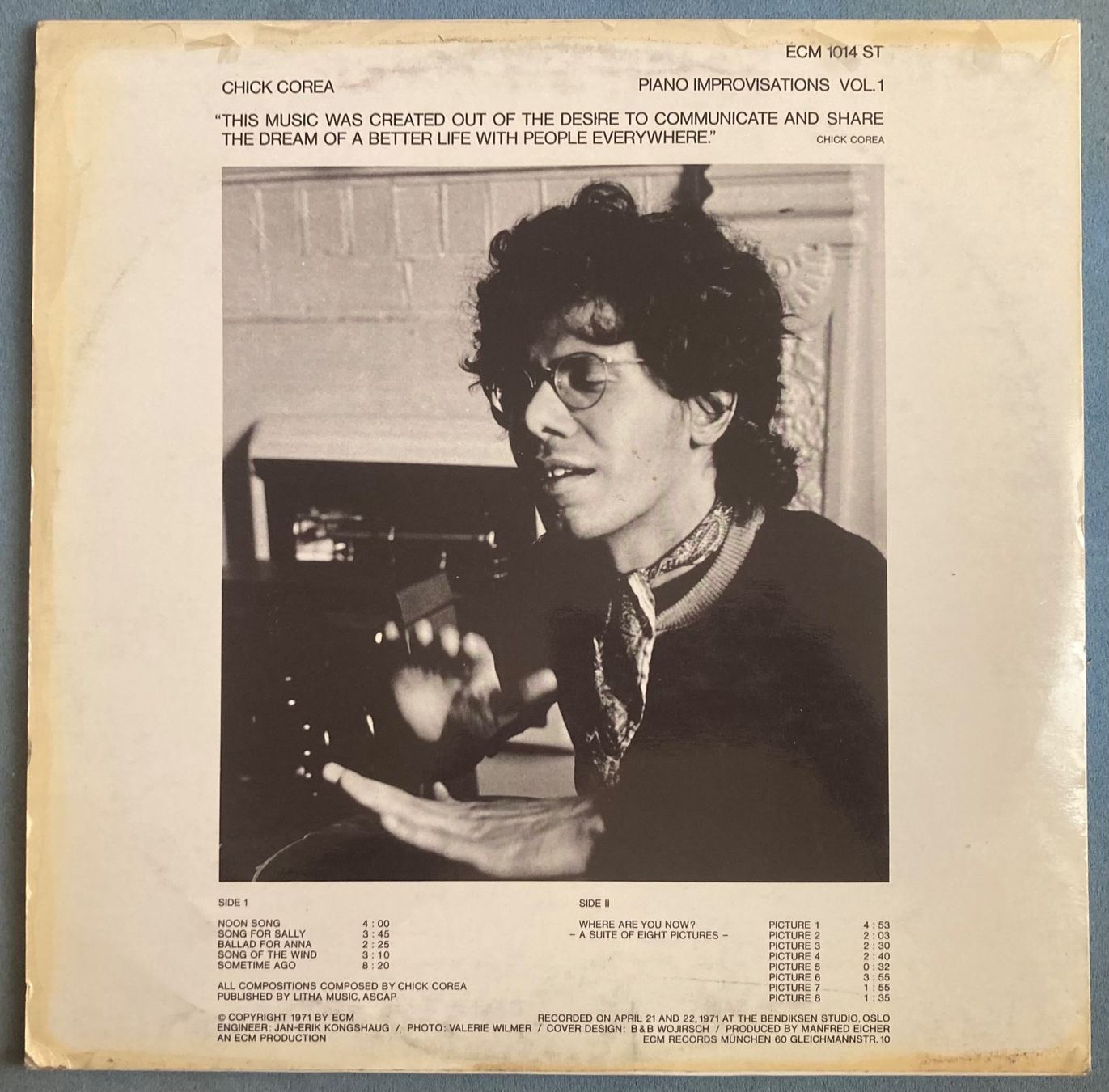 Dischi in vinile: CHICK COREA - PIANO IMPROVISATIONS VOL. 1 – Usato da Poliez-Pittet venduto da Newtown-Records 1