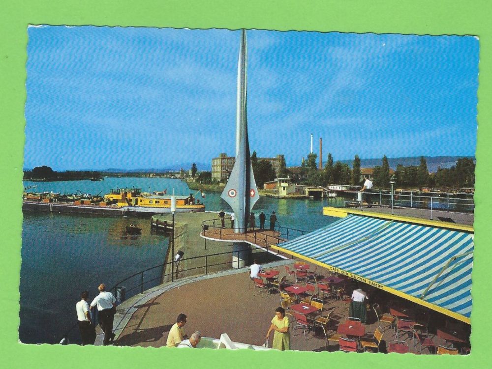 Cartoline postali: Rheinhafen Basel Dreiländereck – Usato da Zürich venduto da t24_de