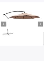NEUE!!! Sonnenschirm Ampelschirm BAY mit LED 350 cm braun