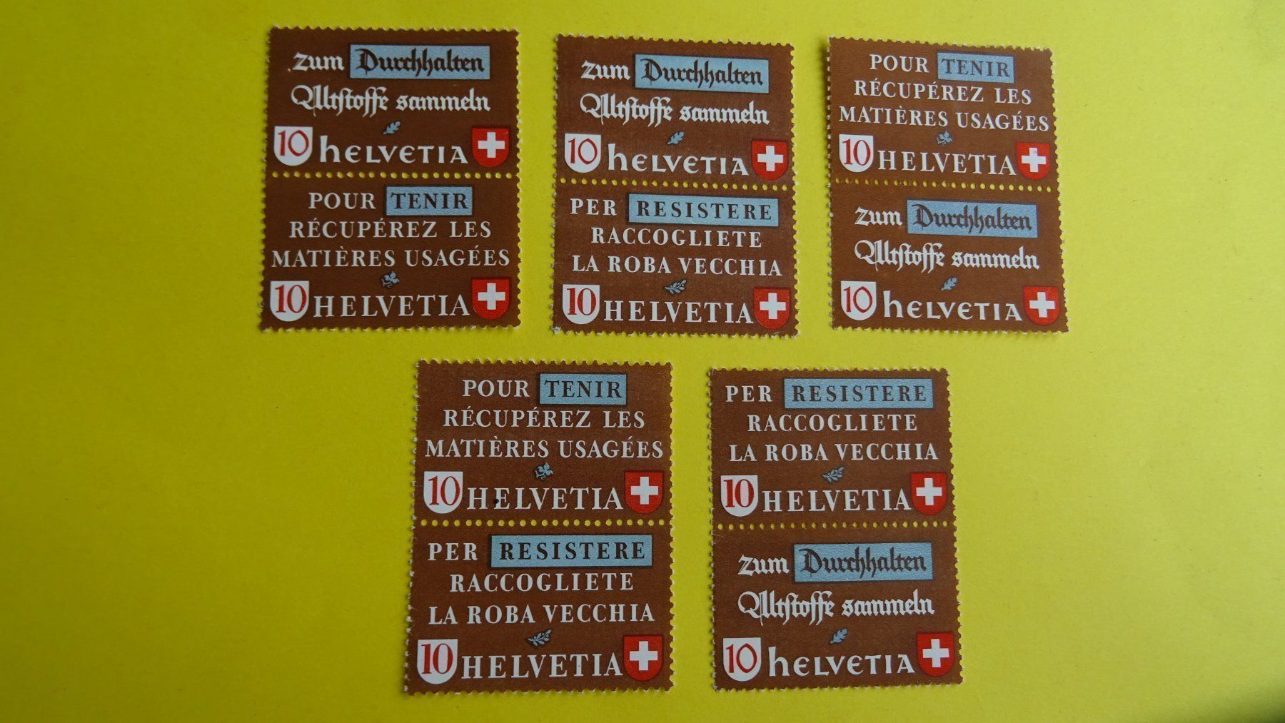 Tutti i francobolli: 1942 ALTSTOFFVERWERTUNG: SATZ COMPLET, postfrisch – Nuovo (secondo la descrizione) da Eschenbach SG venduto da eDaisy