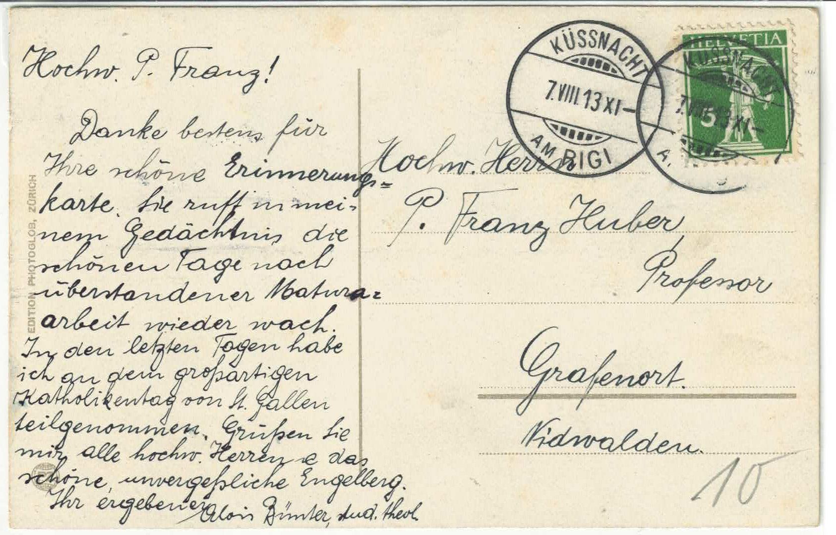 Cartoline postali: Küssnacht - Generalansicht - Litho – Usato da Ettingen venduto da Kartenplanet 1