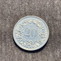 20 Rappen 1930 CONFOEDERATIO HELVETICA Münze guter Zustand