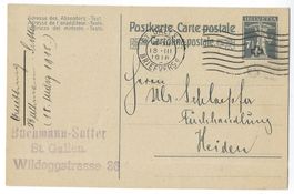 1918 Postkarte Katalog-Nr. 69, gestempelt St. Gallen