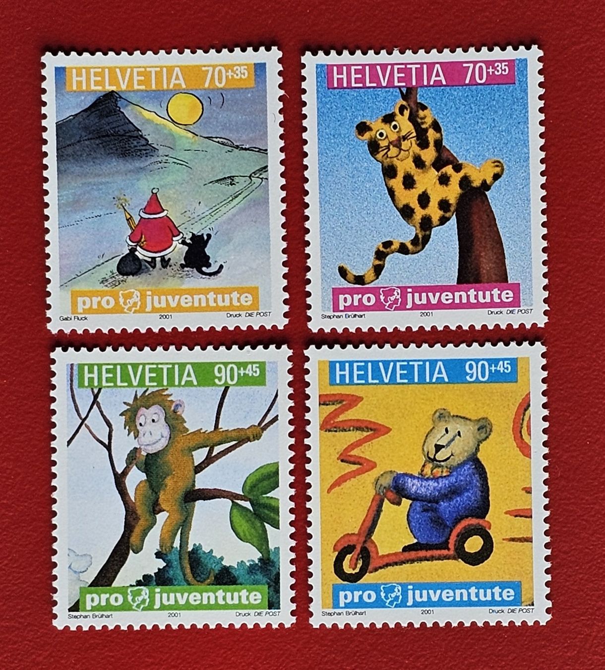 Tutti i francobolli: PRO JUVENTUTE SATZ 360 - 363 2001** POSTFRISCH – Nuovo (secondo la descrizione) da Düdingen venduto da Quartierstrasse