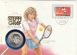 Numisbrief Steffi Graf 1988